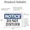 Signmission Do Not Disturb, 14 in W x Rectangle, Vinyl Decal OS-2PACK-NS-D-1014-L-11147 - alternate 5
